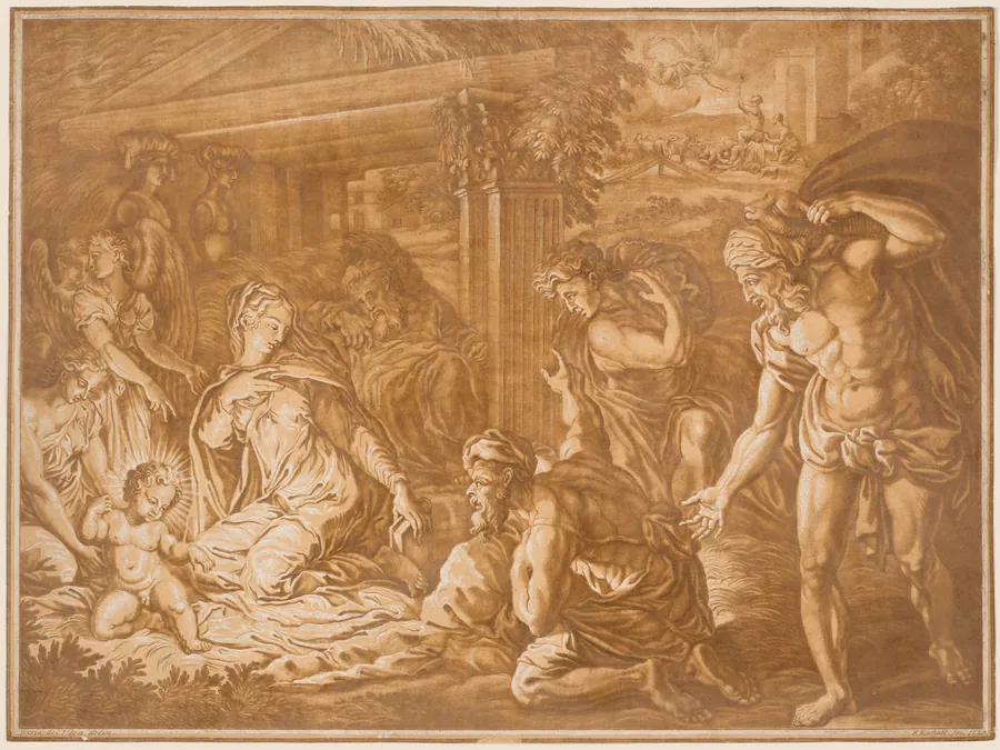 The Adoration of the Shepherds by Elisha Kirkall