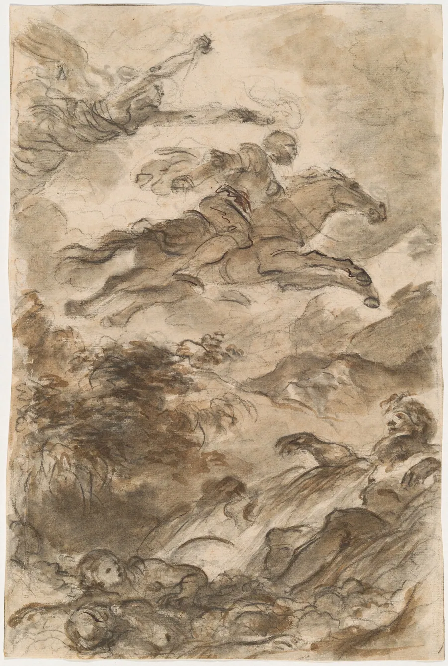Rinaldo, Astride Baiardo, Flies Off in Pursuit of Angelica by Jean Honoré Fragonard