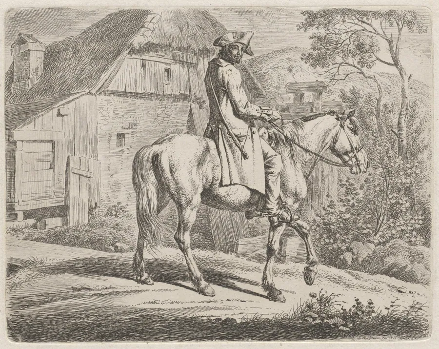 Cattle Dealer on Horseback by Johann Adam Klein