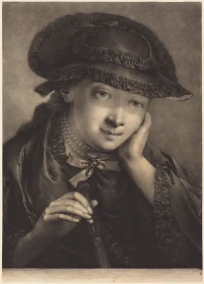 Young Woman Holding a Fan