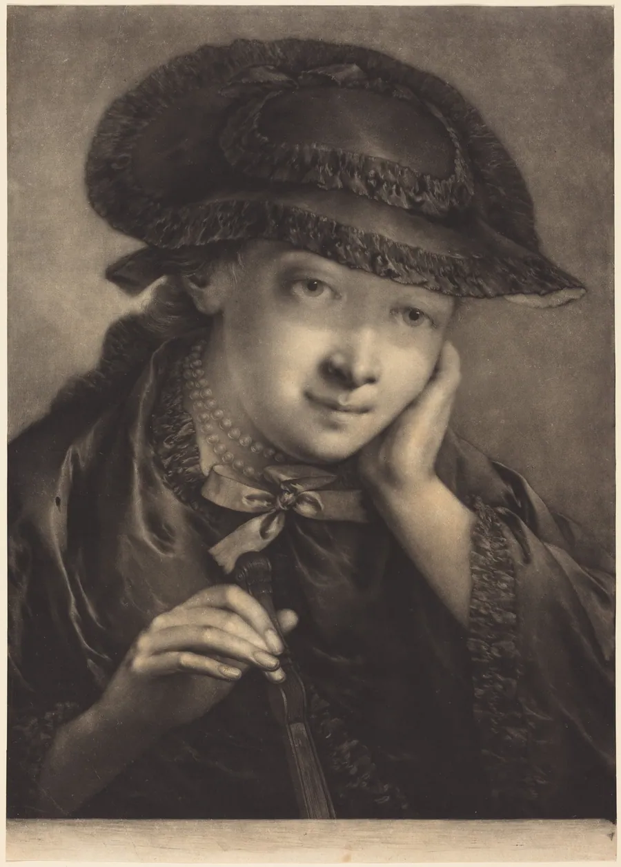 Young Woman Holding a Fan by Thomas Frye