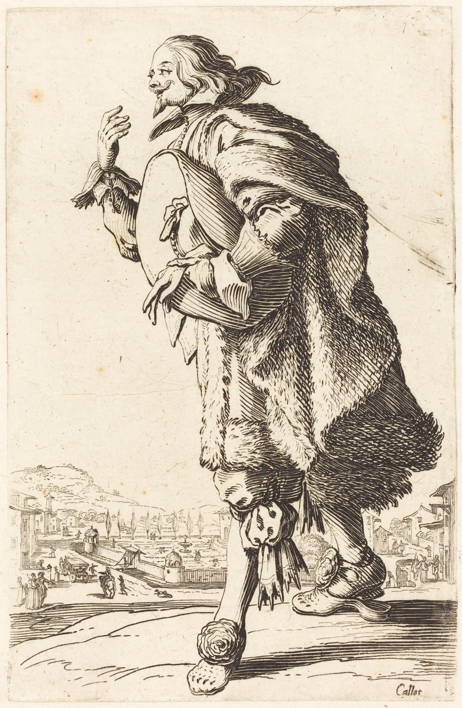 Noble Man with Felt Hat, Bowing by Jacques Callot