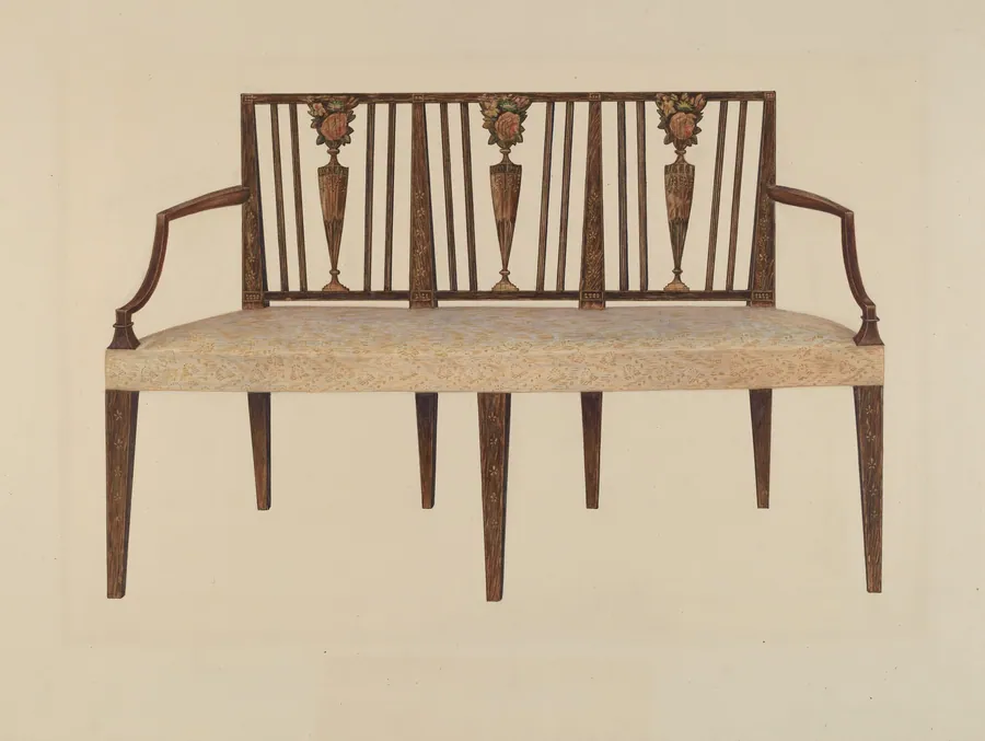 Settee--Sheraton Style by Charles Henning