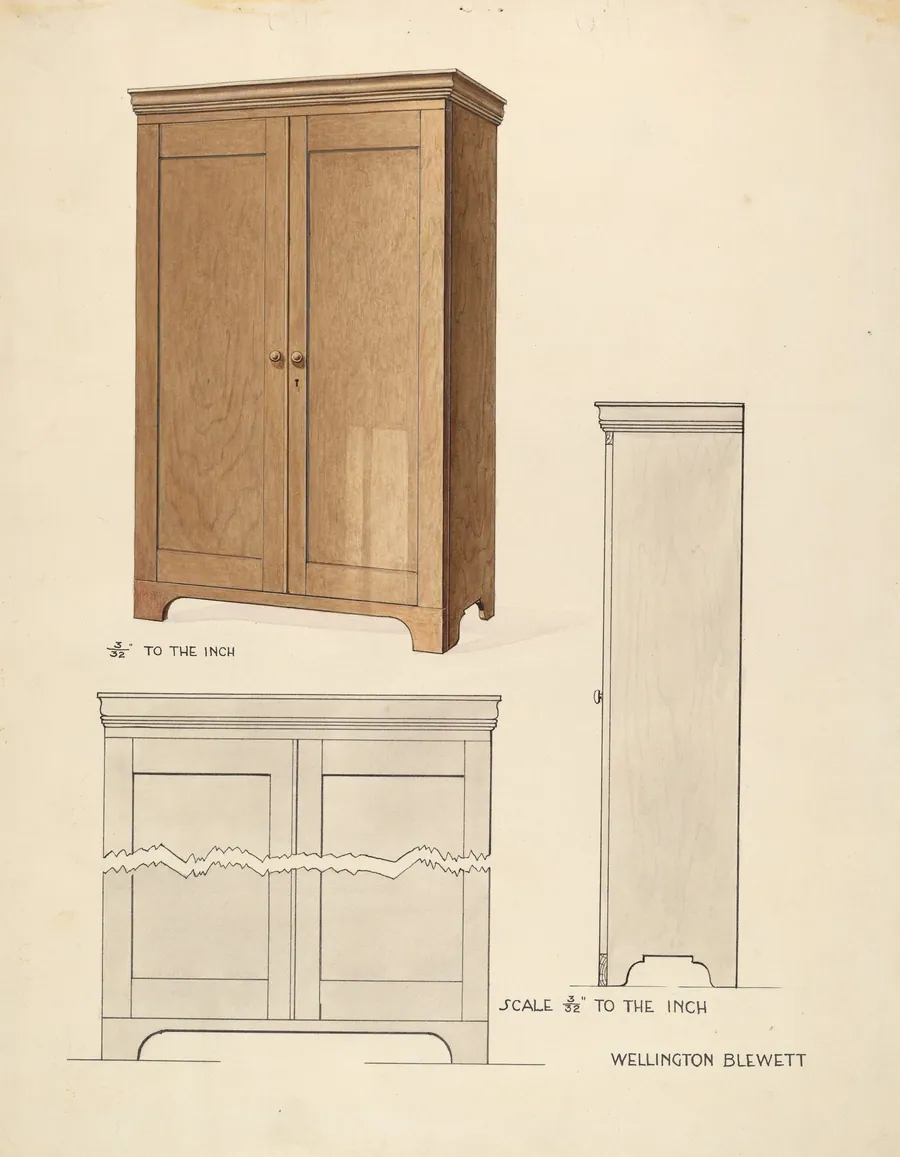 Bishop Hill: Cupboard by Wellington Blewett
