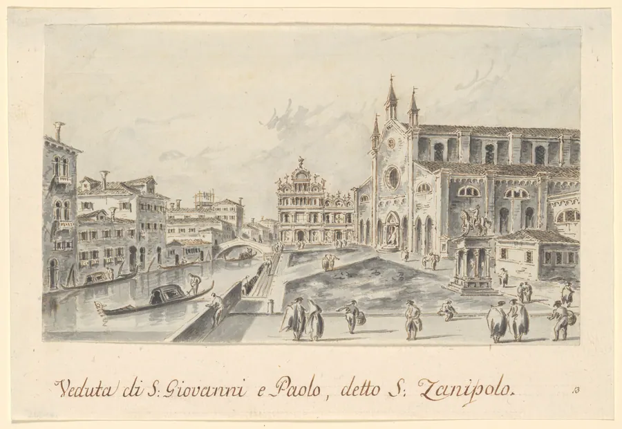 Campo Santi Giovanni e Paolo, Looking Toward the Scuola di San Marco by Giacomo Guardi
