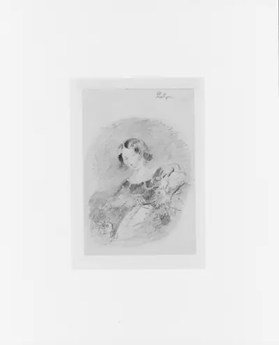 Girl with Rabbit (from McGuire Scrapbook)