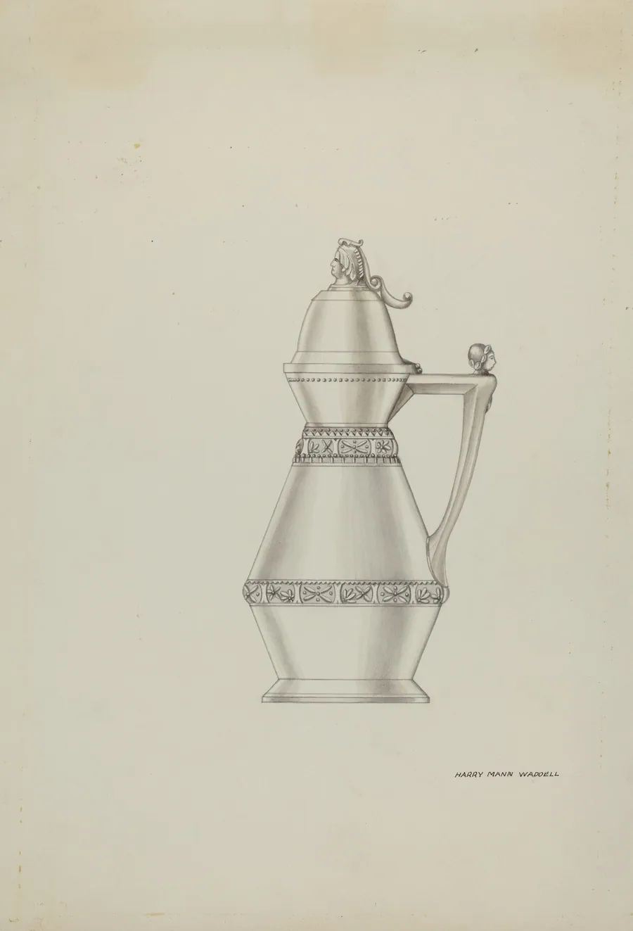 Pewter Syrup Jar by Harry Mann Waddell