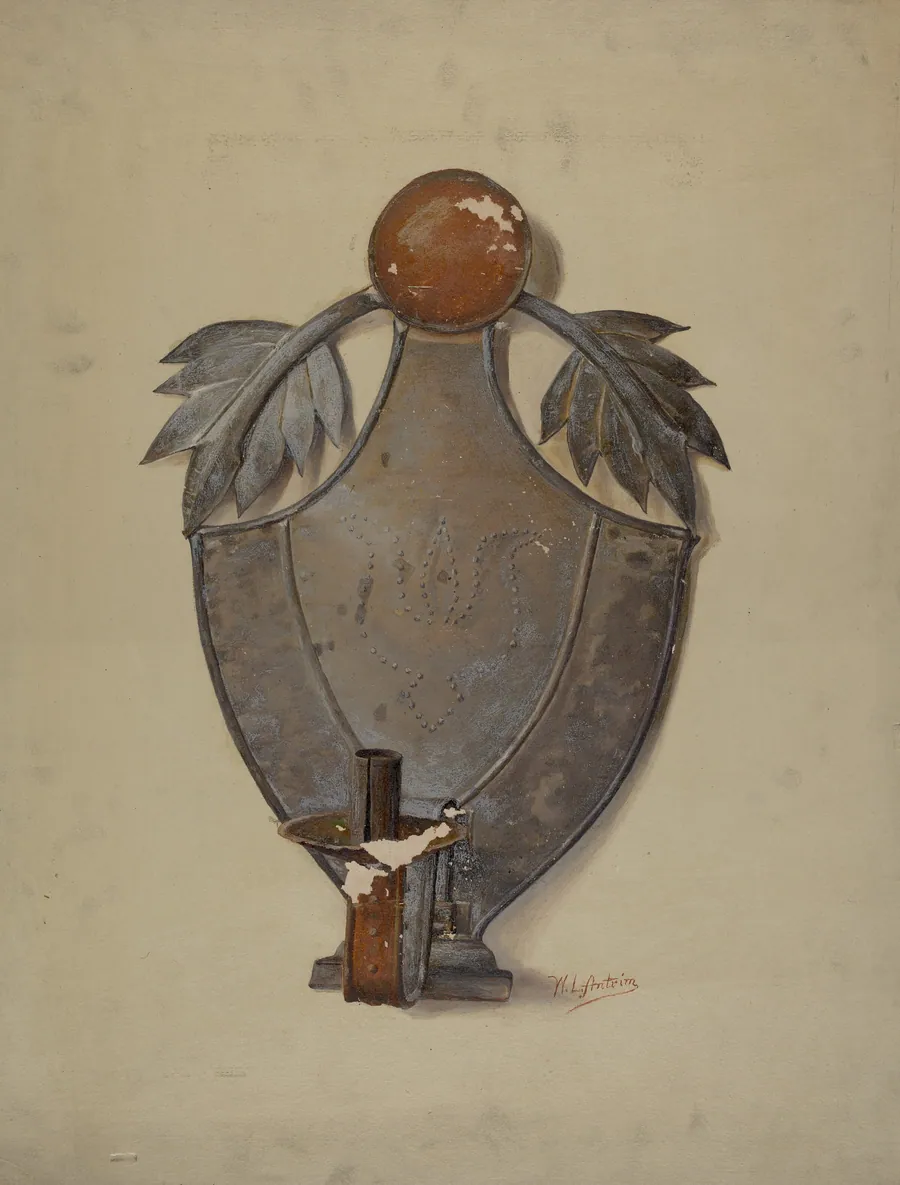 Pa. German Tin Sconce by William L. Antrim