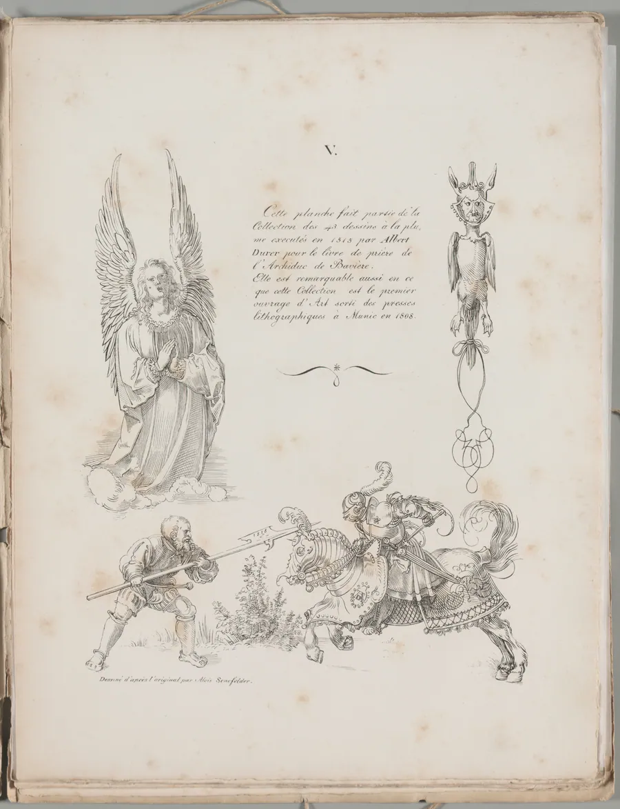 Art of the Lithograph: Three Designs from Dürer’s Prayer Book, Plate V by Alois Senefelder