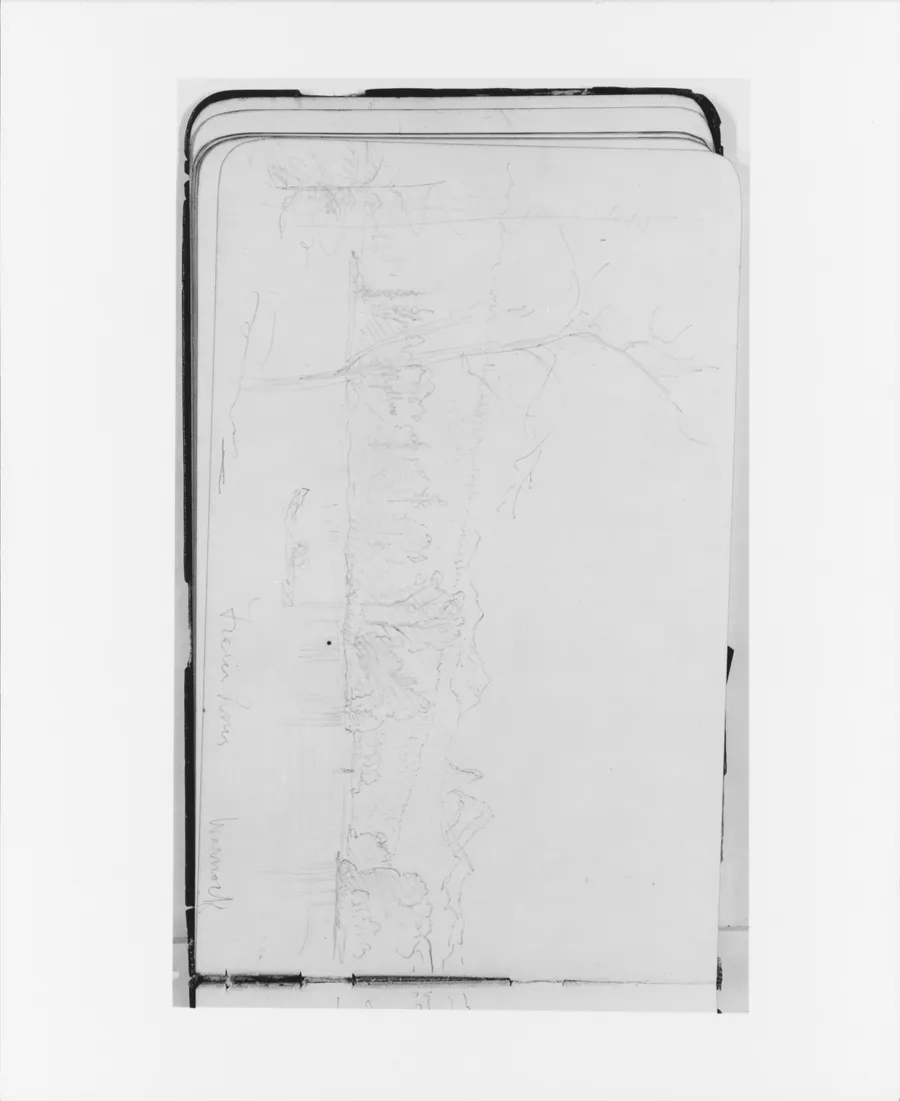 Fraser (?) River, Warnock (from Sketchbook) by Albert Bierstadt