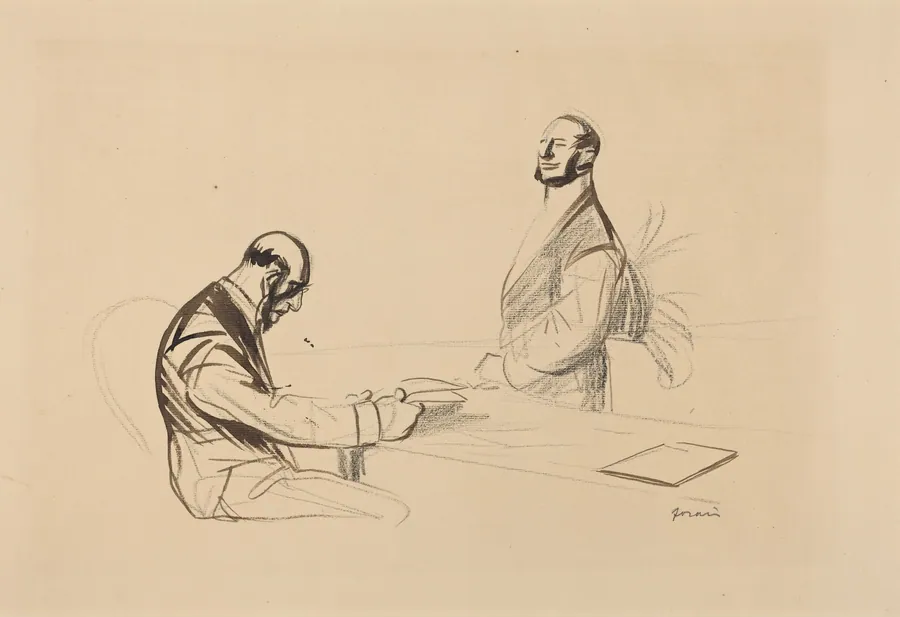 À la conférence (At the Conference) by Jean-Louis Forain