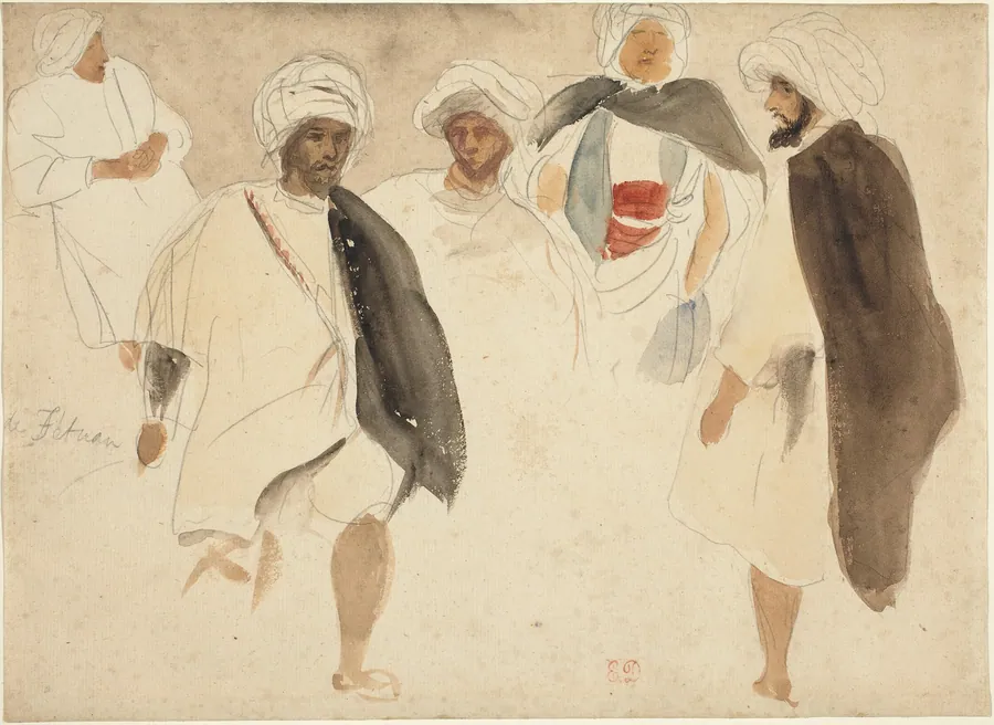 Study of Arabs by Eugène Delacroix