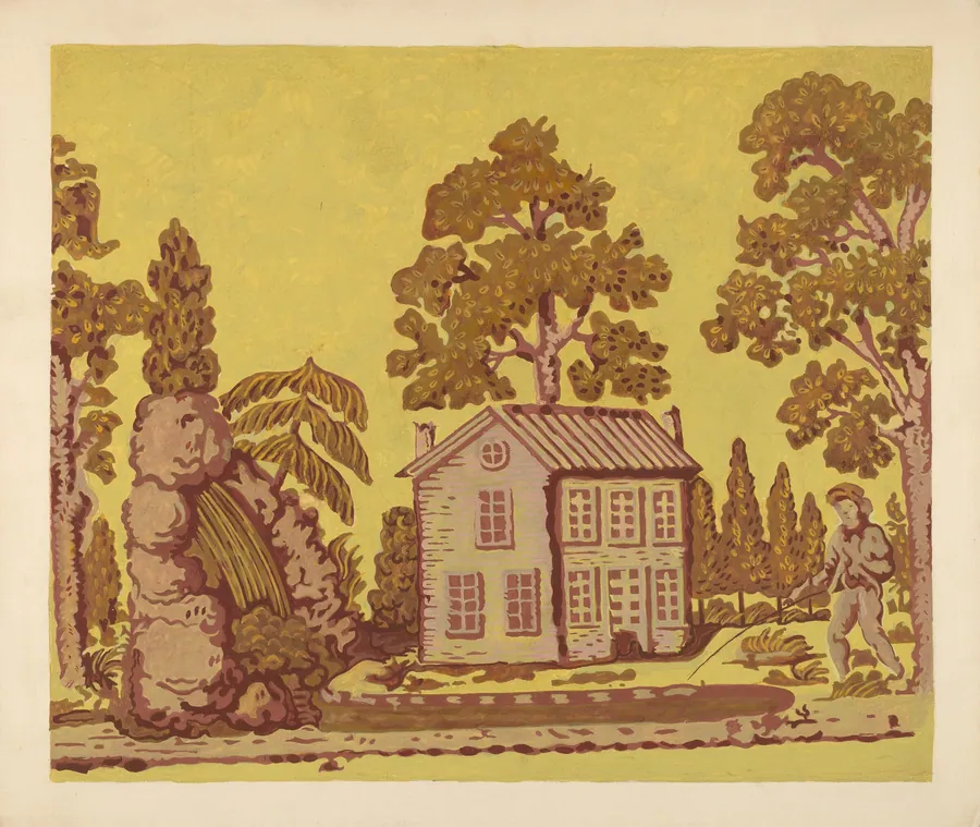 Wallpaper Used as Bandbox Covering by Albert Levone