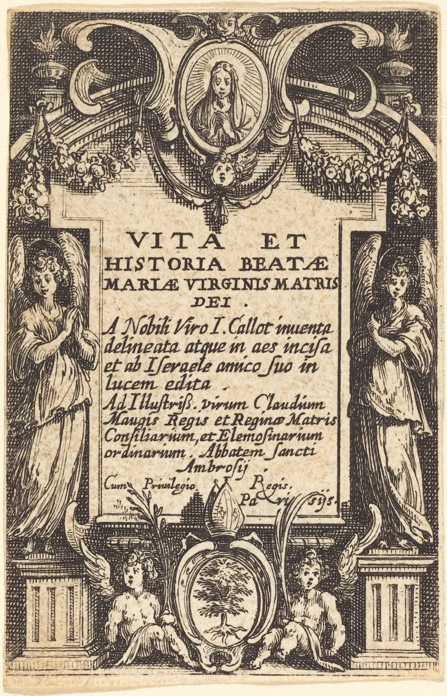 Frontispiece for "The Life of the Virgin" by Jacques Callot