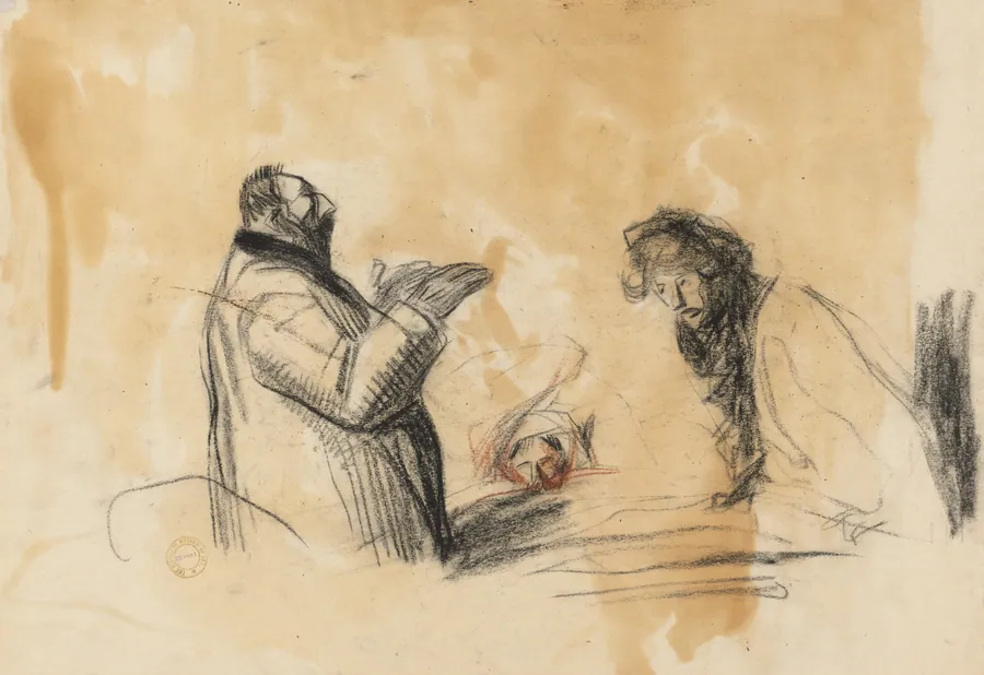 Sketch for In the Hospital (verso) by Jean Louis Forain