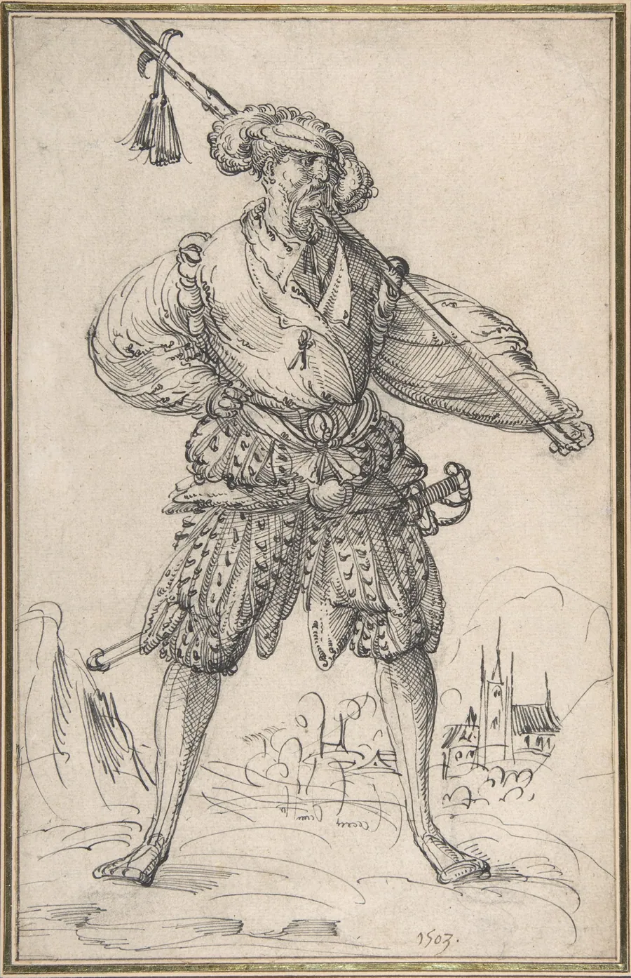 Standing Soldier by Jost Amman