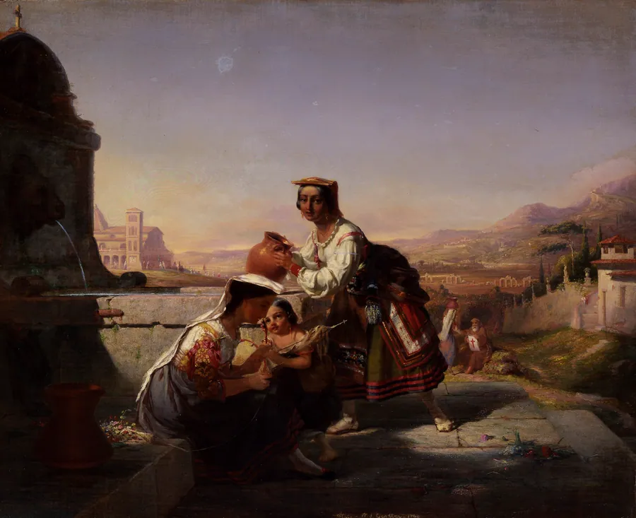 Italian Scene by William Tolman Carlton, born Boston, MA 1816-died Dorchester, MA 1888
