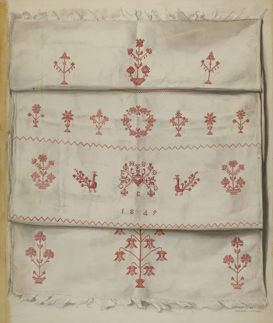 Pa. German Linen Towel by Frances Lichten