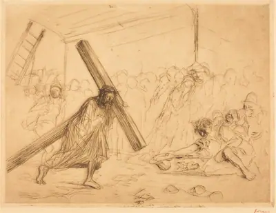 Le Christ portant sa croix (4e planche) (Christ Carrying the Cross) (fourth plate)