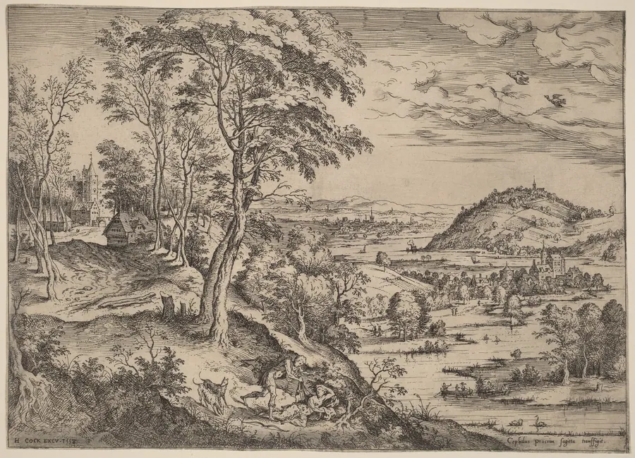 Cephalus and Procris by Hieronymus Cock