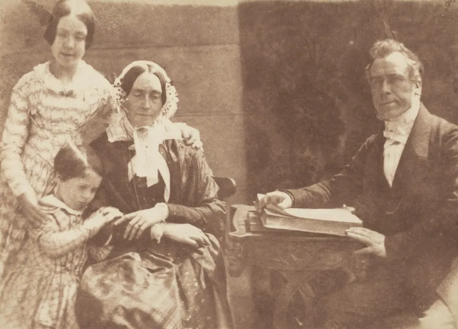Rev Ebenezer Miller and family by David Octavius Hill