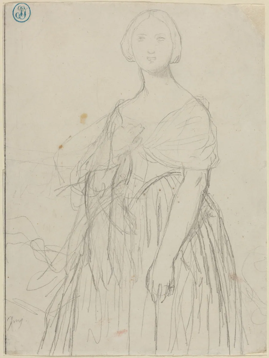 Sketch for Madame Moitessier by Jean-Auguste-Dominique Ingres