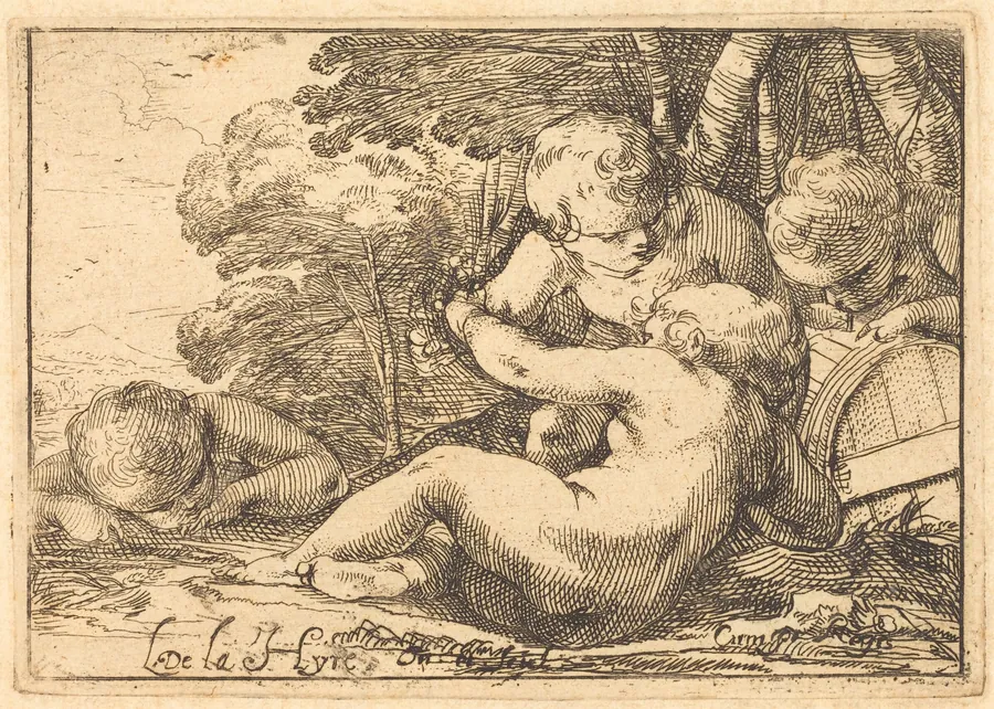 Four Bacchic Children by Laurent de La Hyre