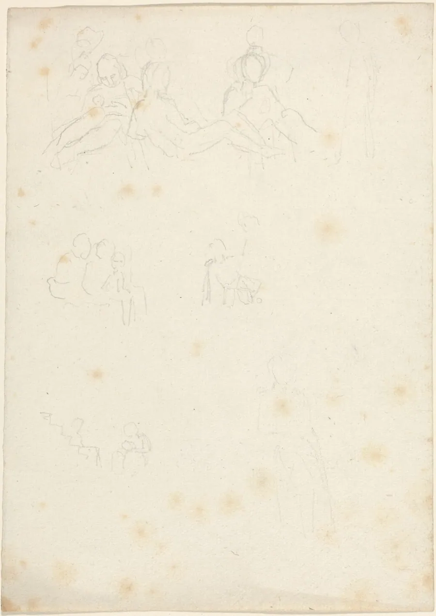 Studies of Seated and Reclining Figures by John Flaxman