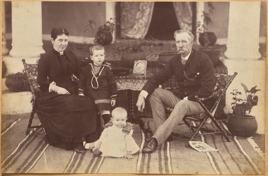 Col. Carpendale and family, Neemuch (recto, bottom) by Raja Deen Dayal