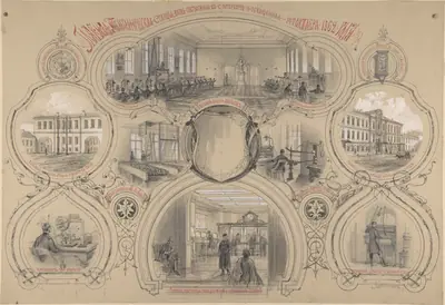 The main telegraph office newly built in St. Petersburg and opened 14 October 1862