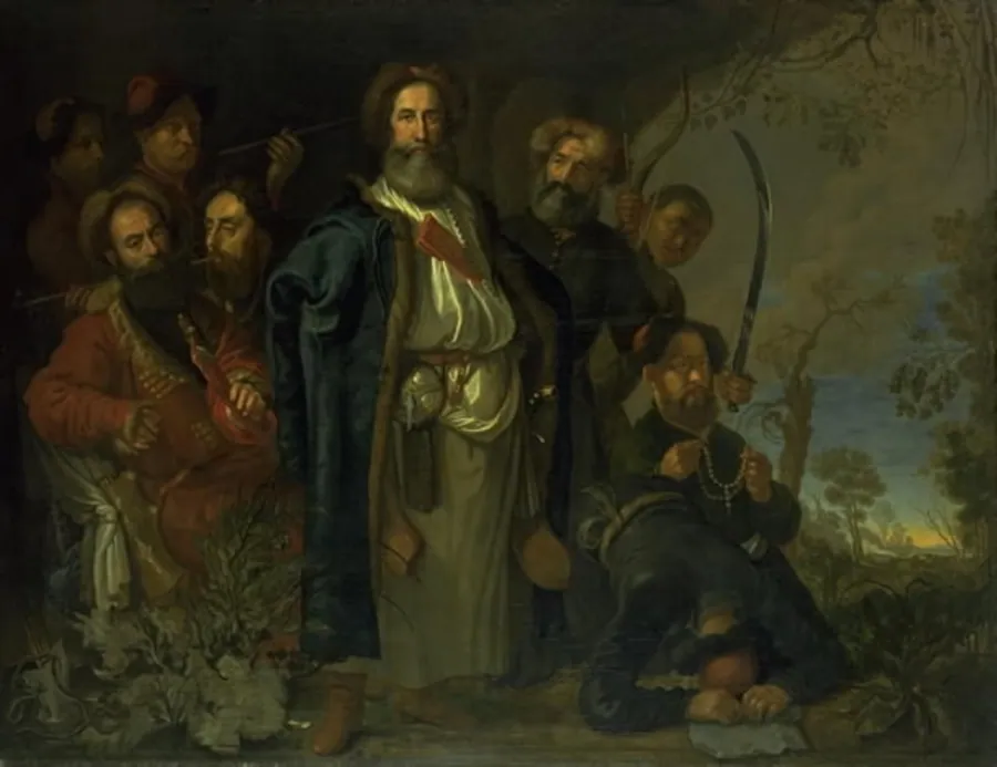 Et tatarisk gesandtskab på besøg i København by Mander III, Karel van