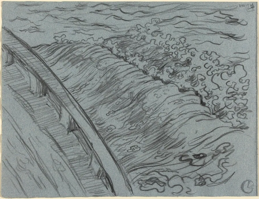 The Sea Off the Edge of a Boat, Brittany by Georges Lacombe