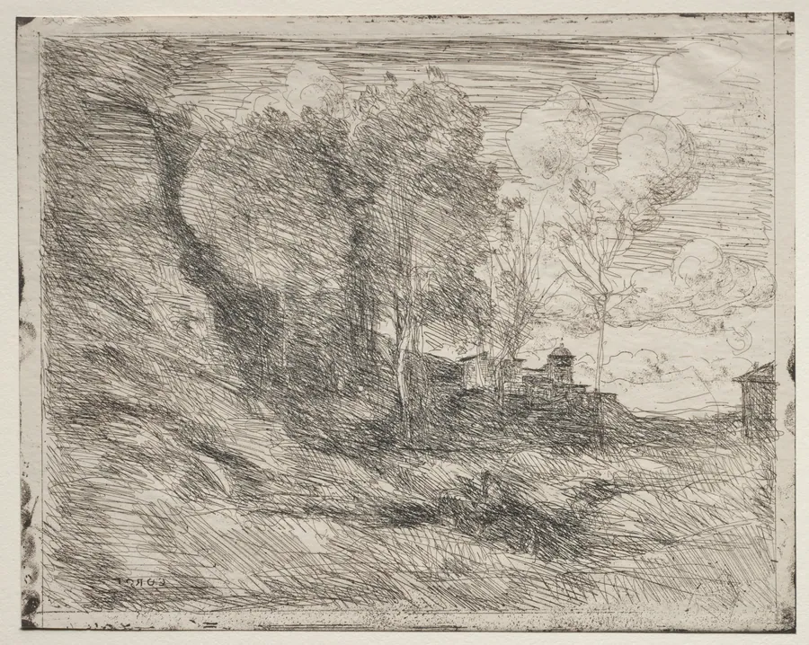 A Souvenir of Ostia by Jean Baptiste Camille Corot