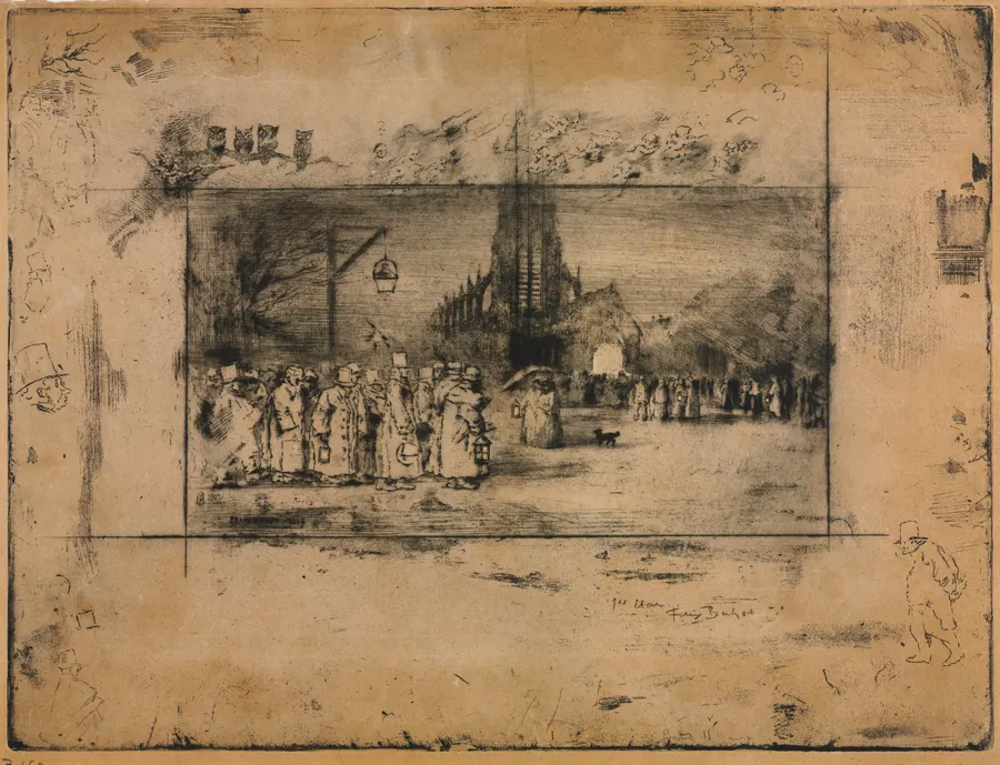 The Midnight Mass by Félix Hilaire Buhot