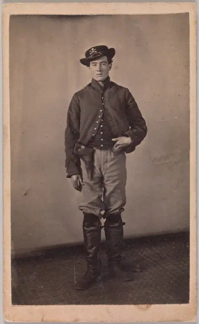 [Union Cavalry Soldier with Pistol in Holster]