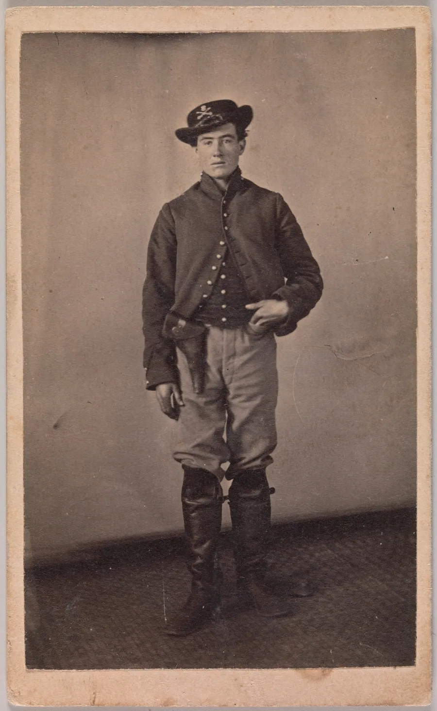 [Union Cavalry Soldier with Pistol in Holster] by Tappin's Photograph Art Gallery
