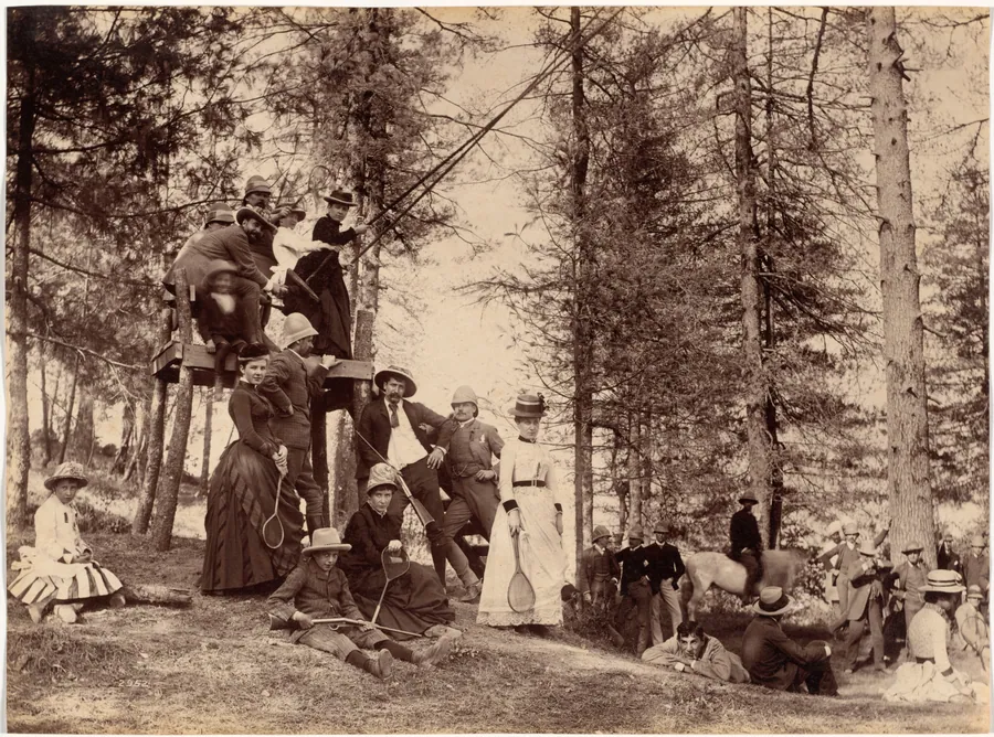 Picnic party, Mashobra by Raja Deen Dayal