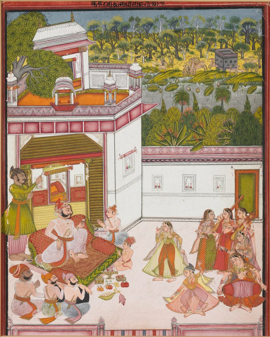 Maharaja of Kotah Listening to Music and Watching Dancers