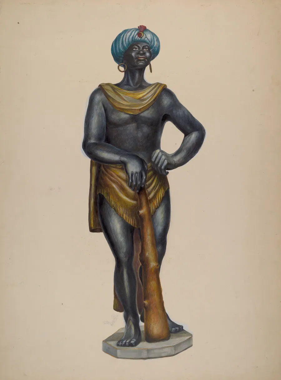 Nubian Slave Figure by Walter Hochstrasser