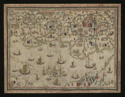 清 佚名 台南地區荷蘭城堡|Forts Zeelandia and Provintia and the City of Tainan