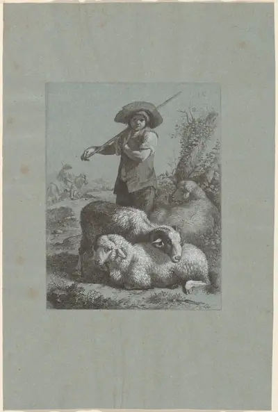 Shepherd Boy with Sheep