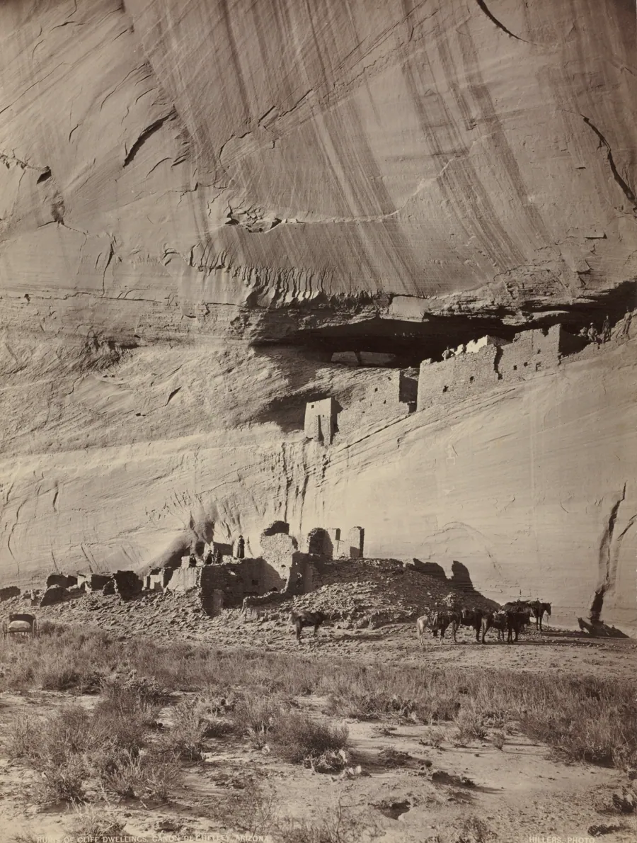 Ruins of Cliff Dwellings, Cañon de Chelly, Arizona by John K. Hillers
