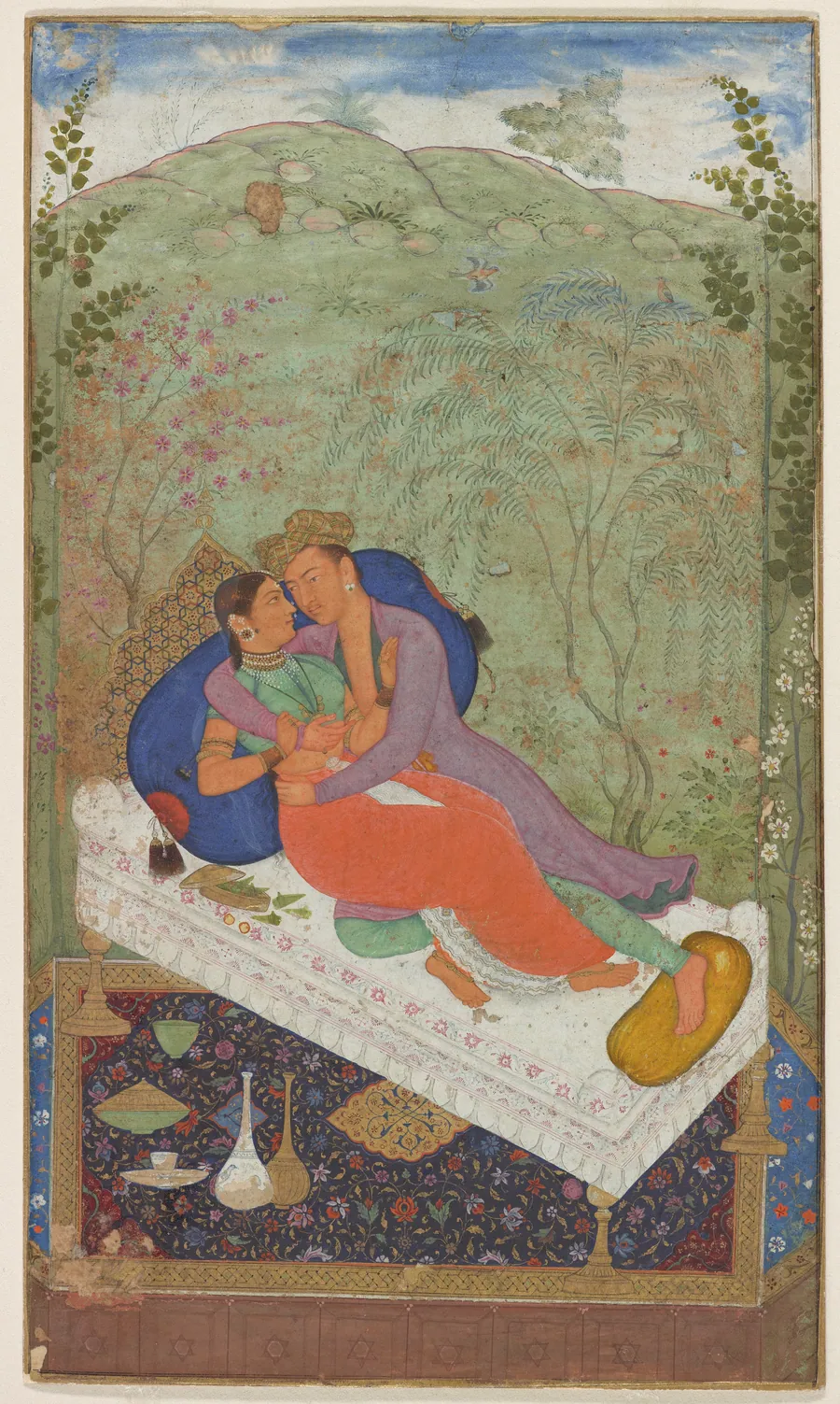 Sultan Murad and a Consort by Attributed here to Manohar (active 1582–ca. 1624)
