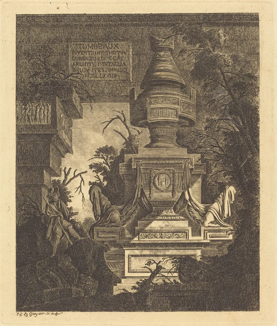 Frontispiece for "Tombs" by Jean-Laurent Legeay
