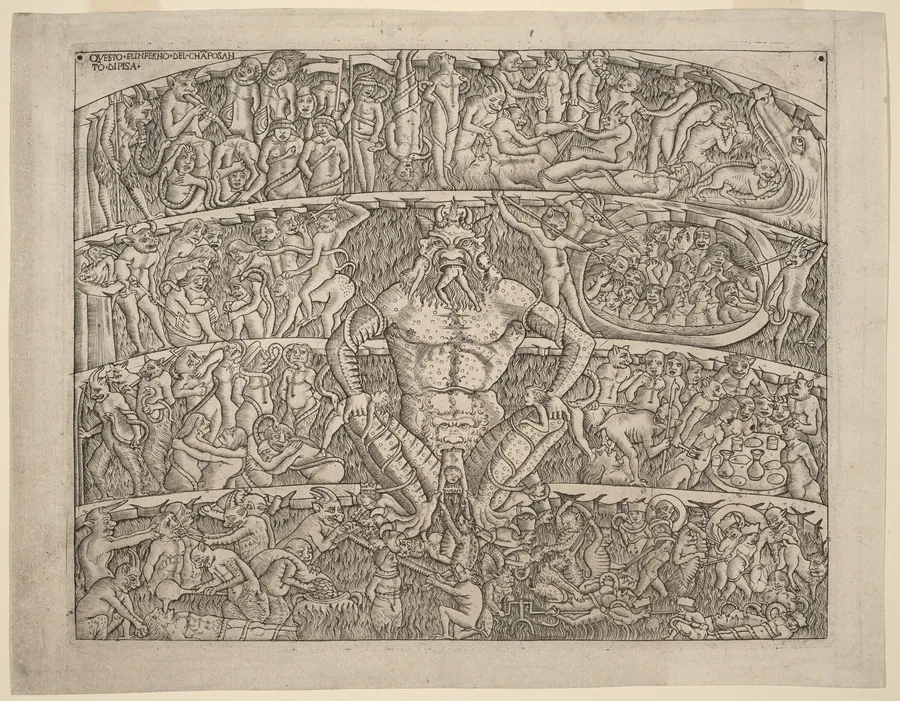 The Inferno, after the Fresco in the Camposanto of Pisa by Italian 15th Century