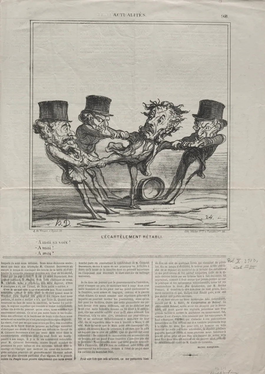 Quartering Reinstated by Honoré Daumier