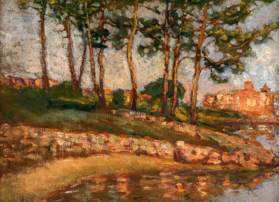 In Southern France by Alice Pike Barney, born Cincinnati, OH 1857-died Los Angeles, CA 1931