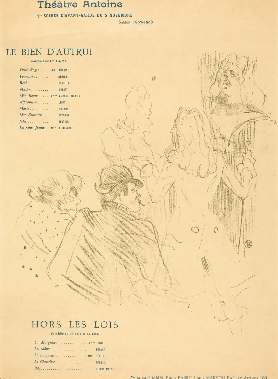 Le Bien d'autrui; Hors Les Lois by Henri de Toulouse-Lautrec