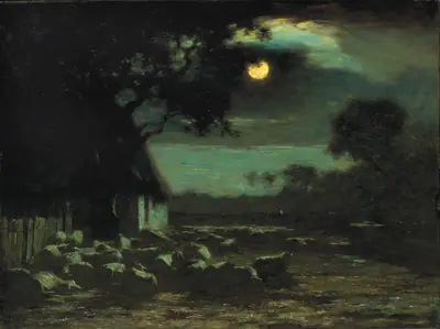 Sheepyard, Moonlight