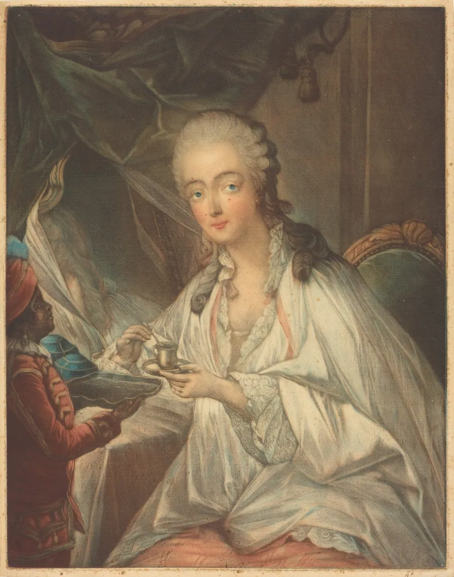 Jeanne Bécu, Comtesse Du Barry, Being Offered a Cup of Coffee by Zamor by Jean-Baptiste-André Gautier-Dagoty